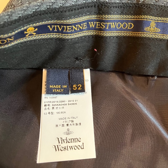 Vivienne Westwood Lightweight Wool Suit w/ Integrated Vest Slim EUR 54 XL - Picture 10 of 11